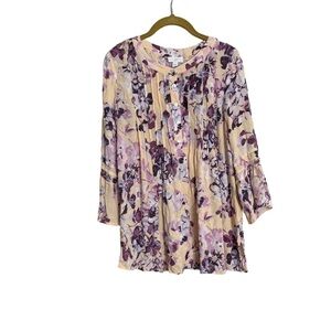 J Jill Floral Button Down Blouse XS